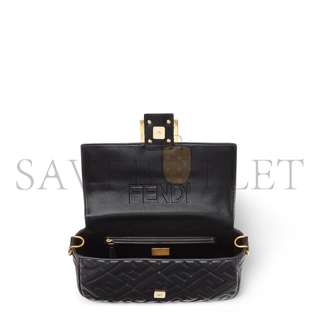 F**di baguette black leather bag 8br600at57f15zw (27*15*6cm)